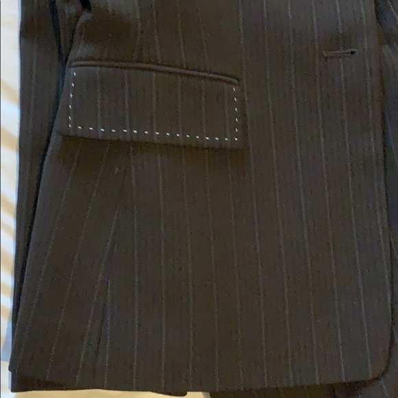 Brown Tahari suit with baby blue pinstripes. - Picture 5 of 5